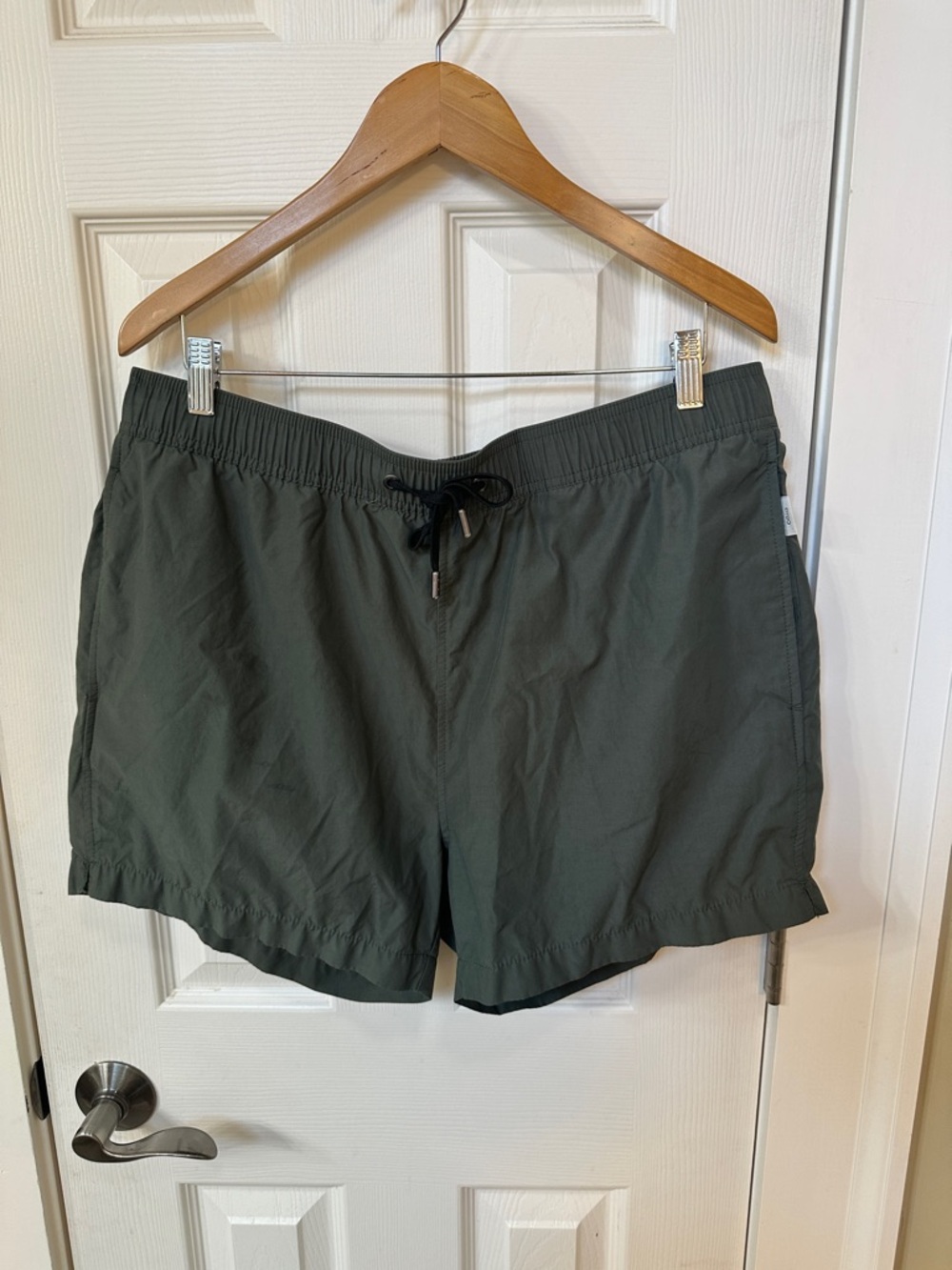 Onia Mens  Charles Swim Trunk Olive Green Pool Beach Summer Vacation Trendy XL